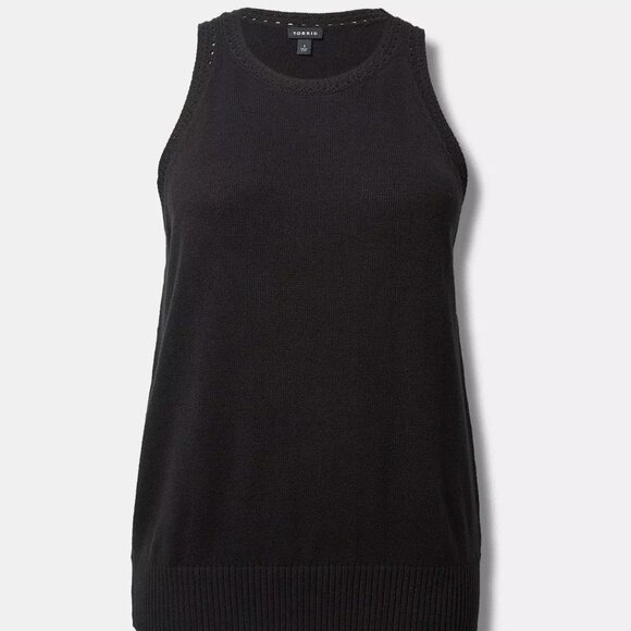 Torrid Crochet Trim Sweater Tank - Picture 1 of 6